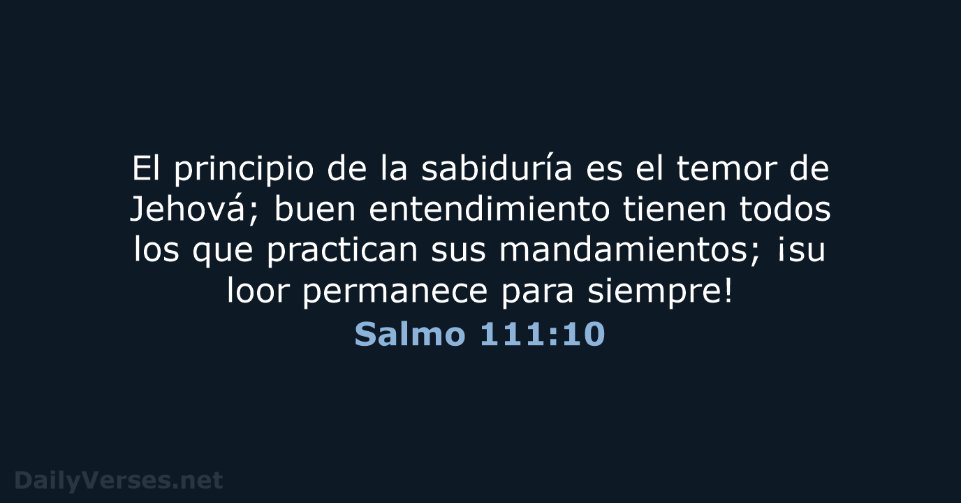 Salmo 111:10 - RVR95
