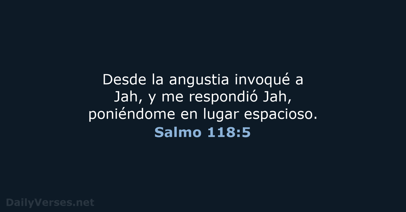 Salmo 118:5 - RVR95