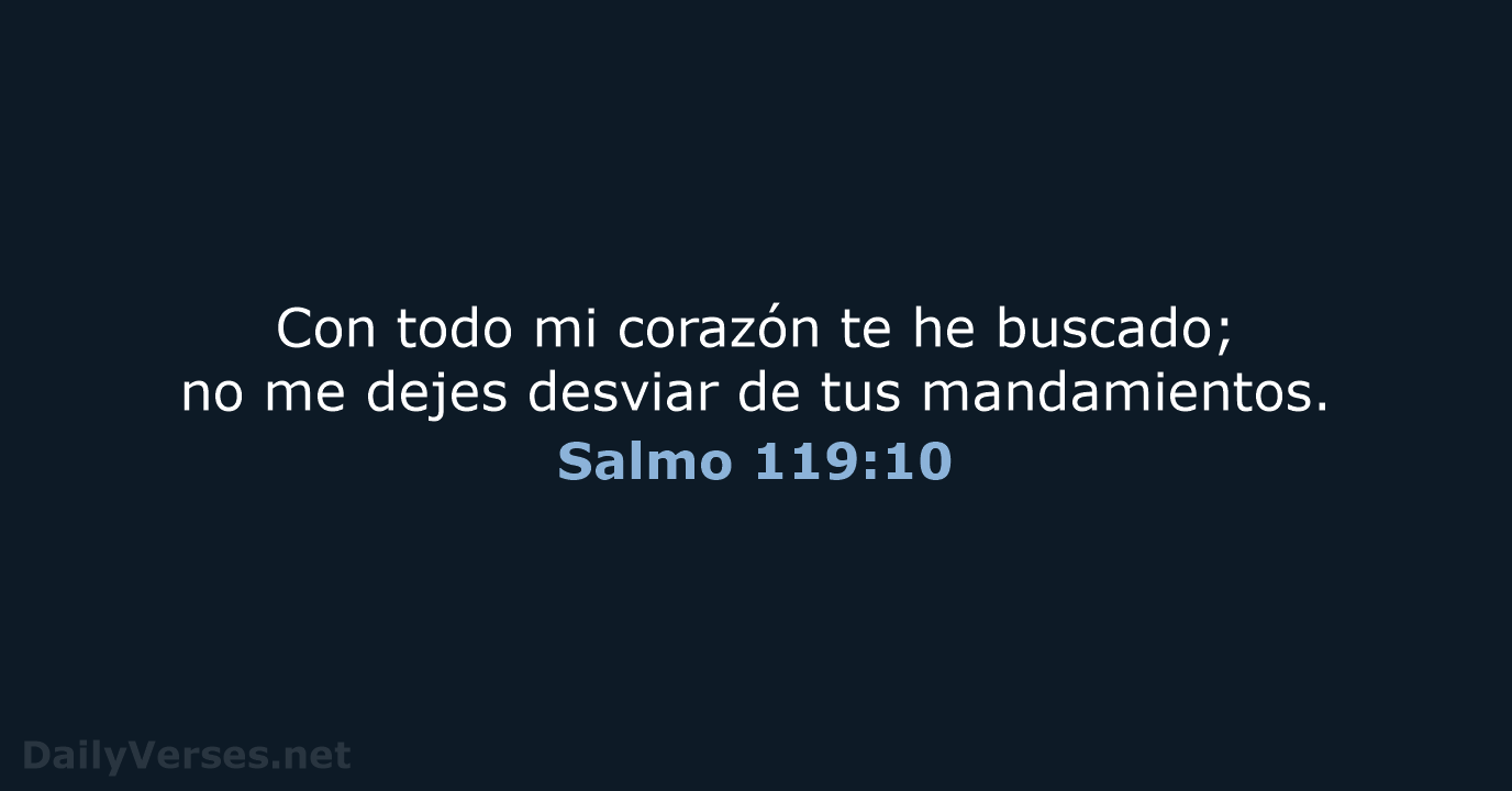 Salmo 119:10 - RVR95