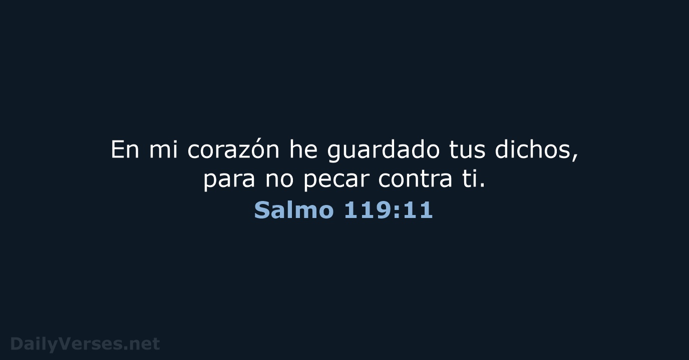 Salmo 119:11 - RVR95