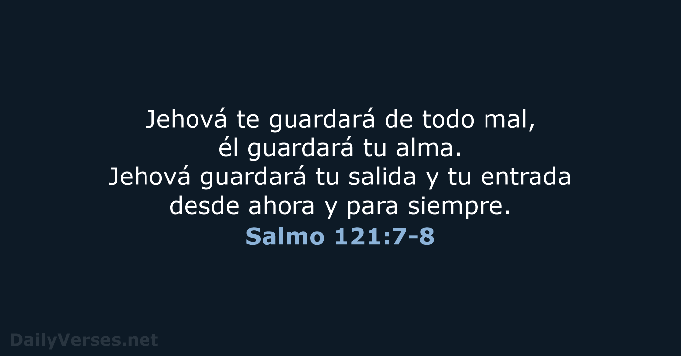 Salmo 121:7-8 - RVR95