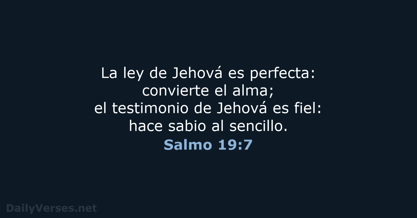 Salmo 19:7 - RVR95