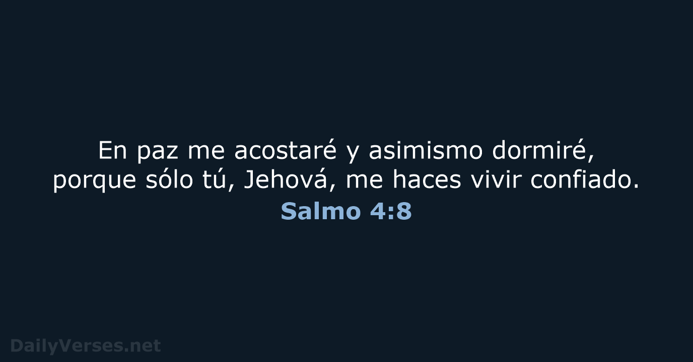 Salmo 4:8 - RVR95
