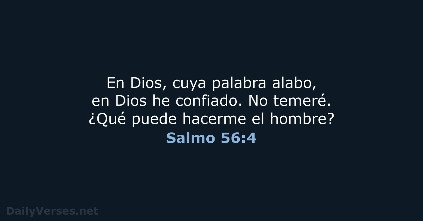 Salmo 56:4 - RVR95