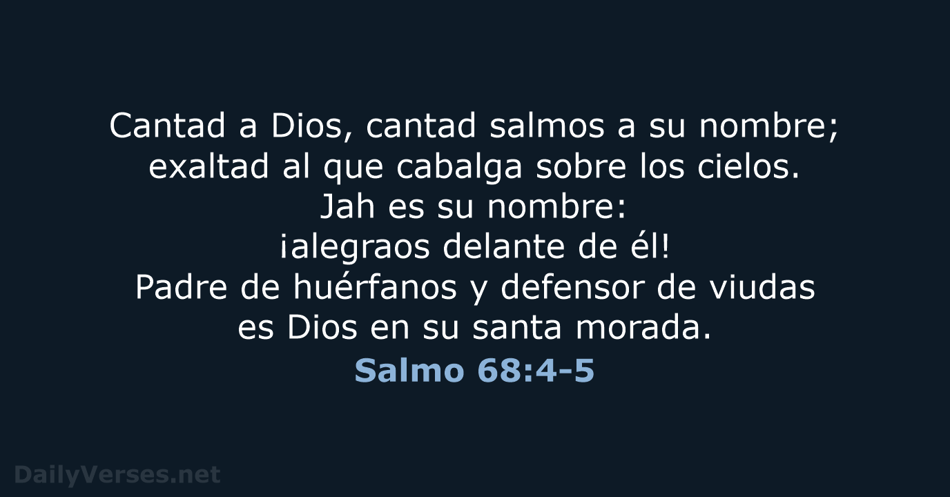 Salmo 68:4-5 - RVR95