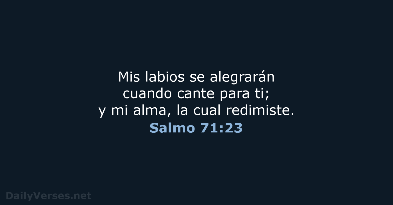 Salmo 71:23 - RVR95