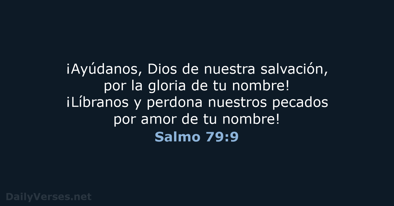 Salmo 79:9 - RVR95