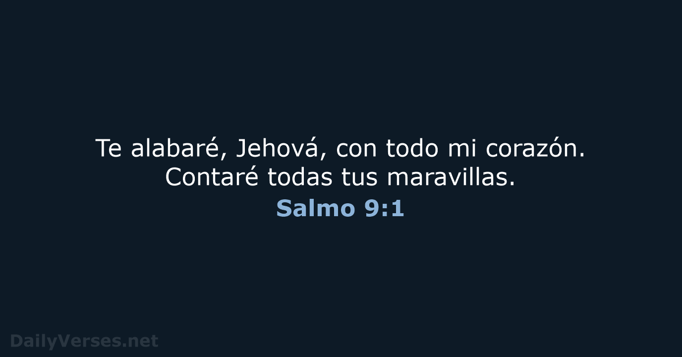 Salmo 9:1 - RVR95
