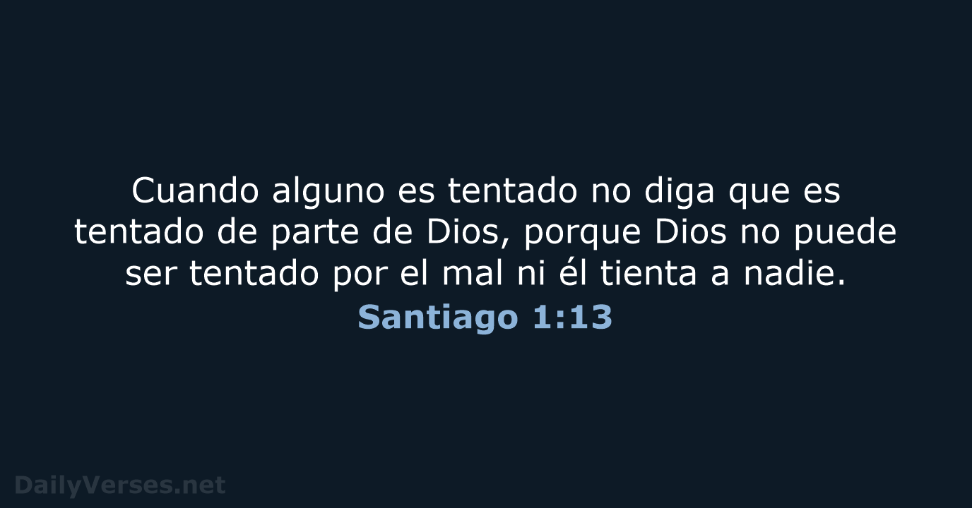 Santiago 1:13 - RVR95