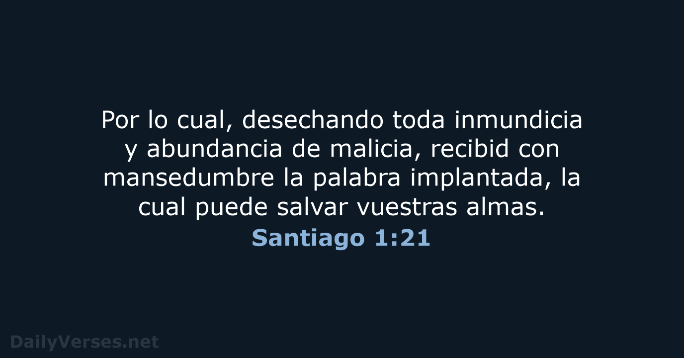 Santiago 1:21 - RVR95