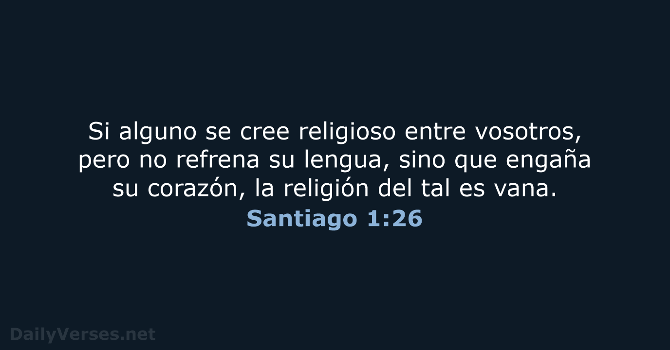 Santiago 1:26 - RVR95