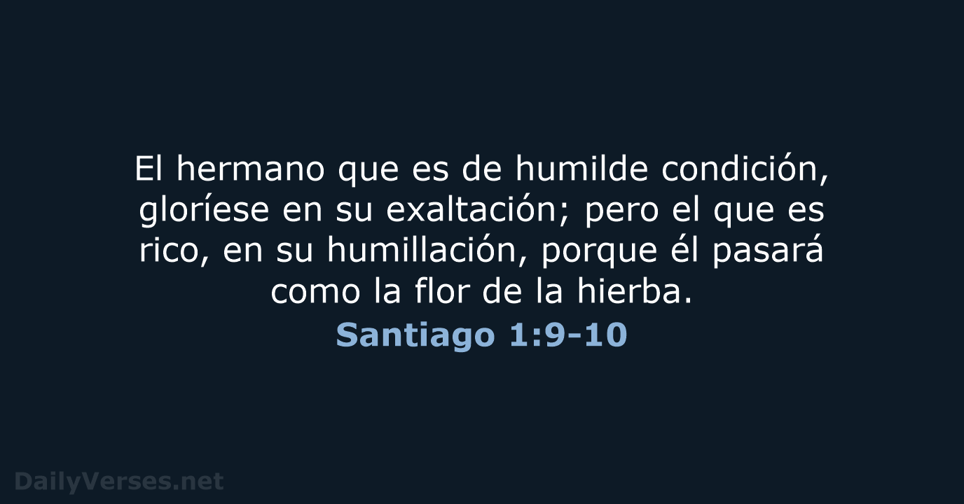 Santiago 1:9-10 - RVR95