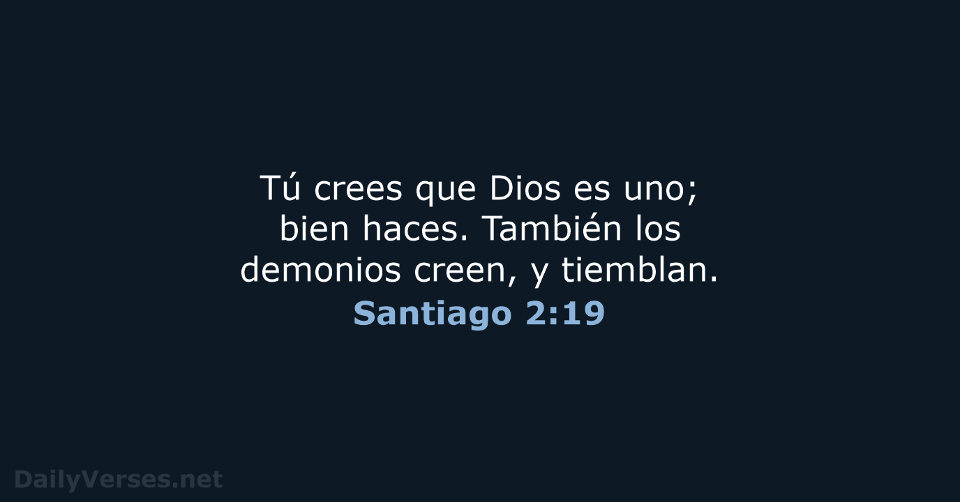 Santiago 2:19 - RVR95