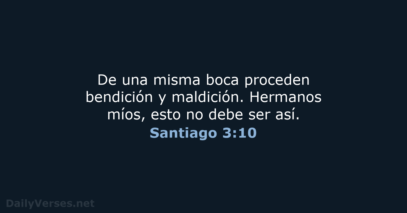 Santiago 3:10 - RVR95
