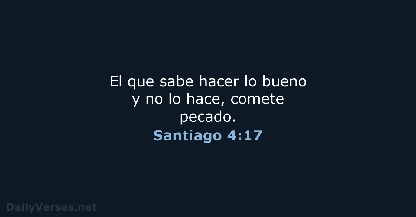 Santiago 4:17 - RVR95