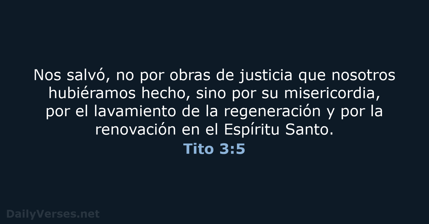 Tito 3:5 - RVR95