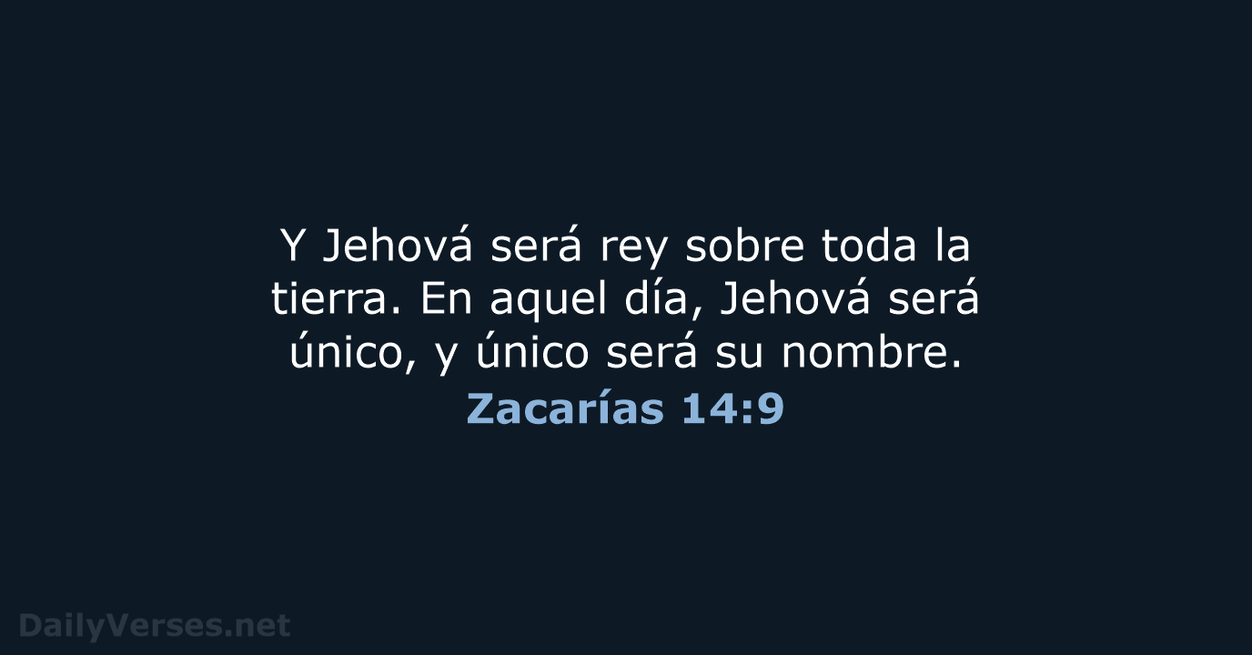 Zacarías 14:9 - RVR95
