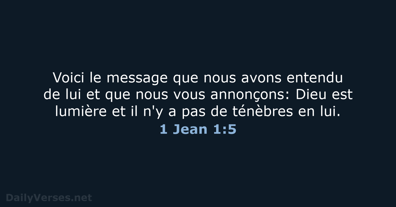 1 Jean 1:5 - SG21