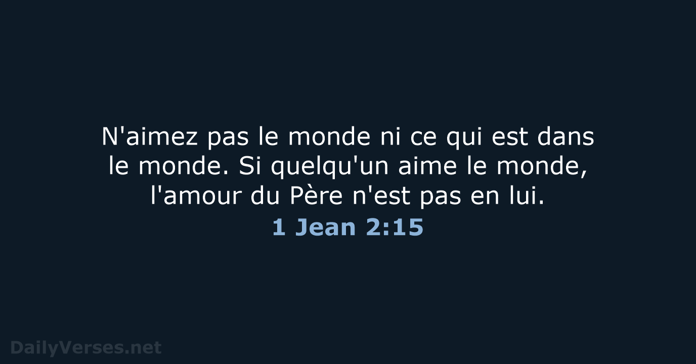 1 Jean 2:15 - SG21