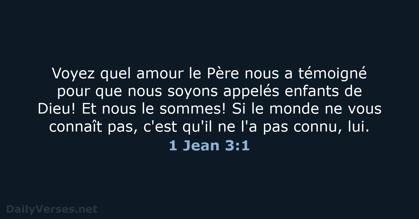 1 Jean 3:1 - SG21
