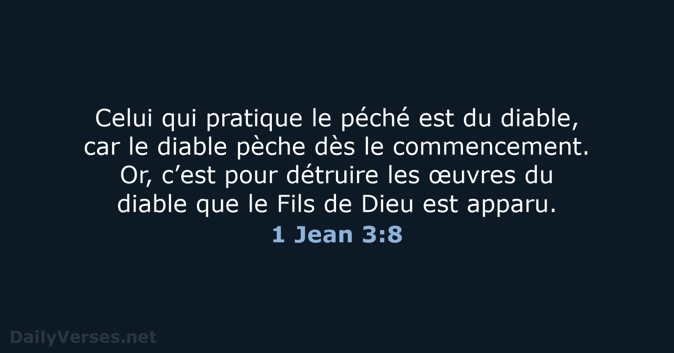 1 Jean 3:8 - SG21