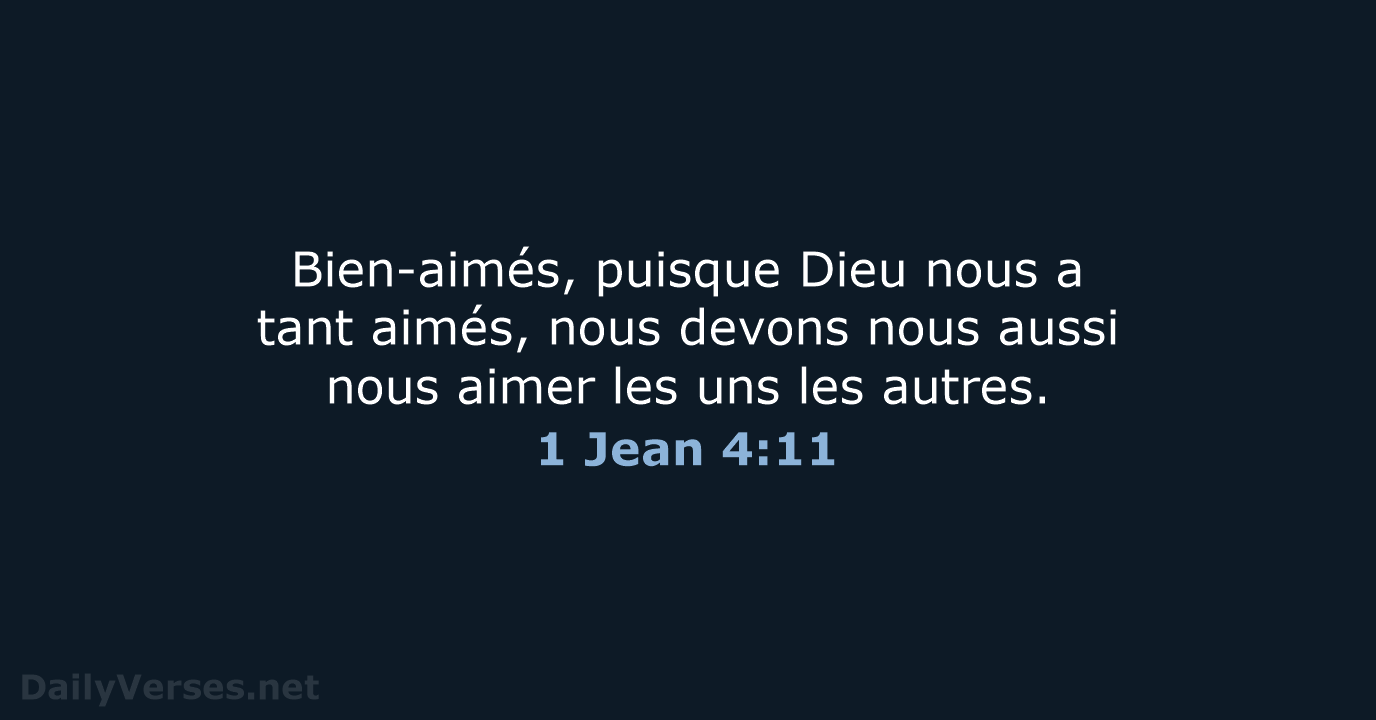 1 Jean 4:11 - SG21