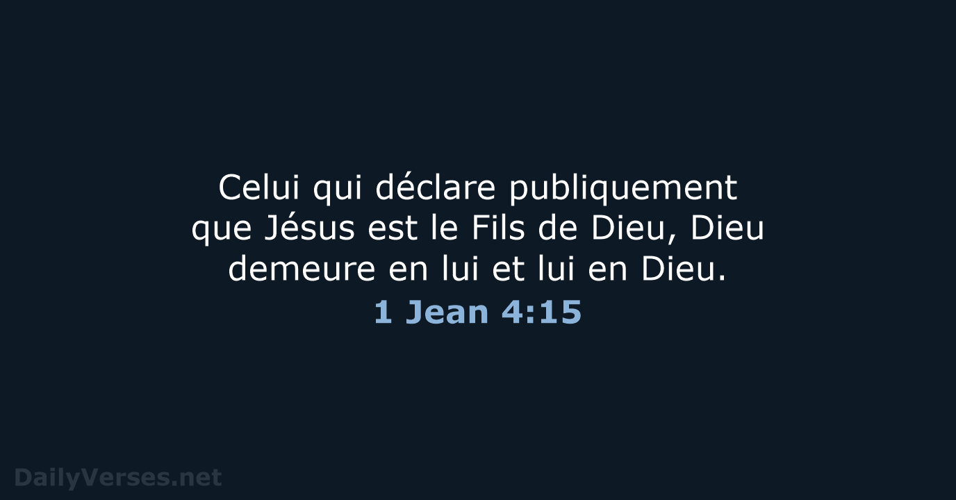 1 Jean 4:15 - SG21