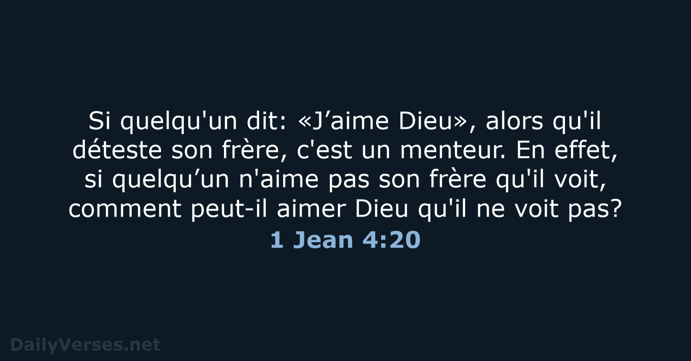 1 Jean 4:20 - SG21