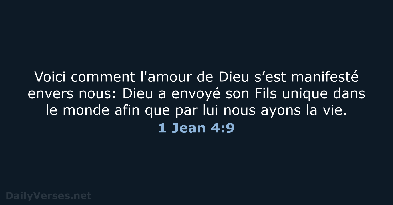 1 Jean 4:9 - SG21