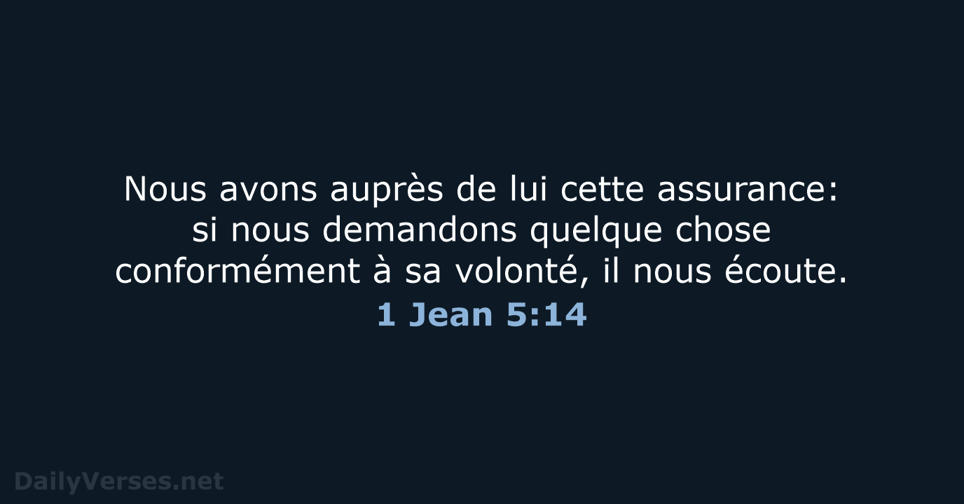 1 Jean 5:14 - SG21