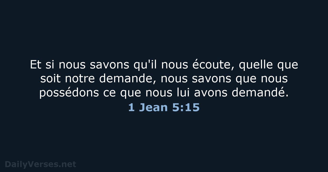 1 Jean 5:15 - SG21
