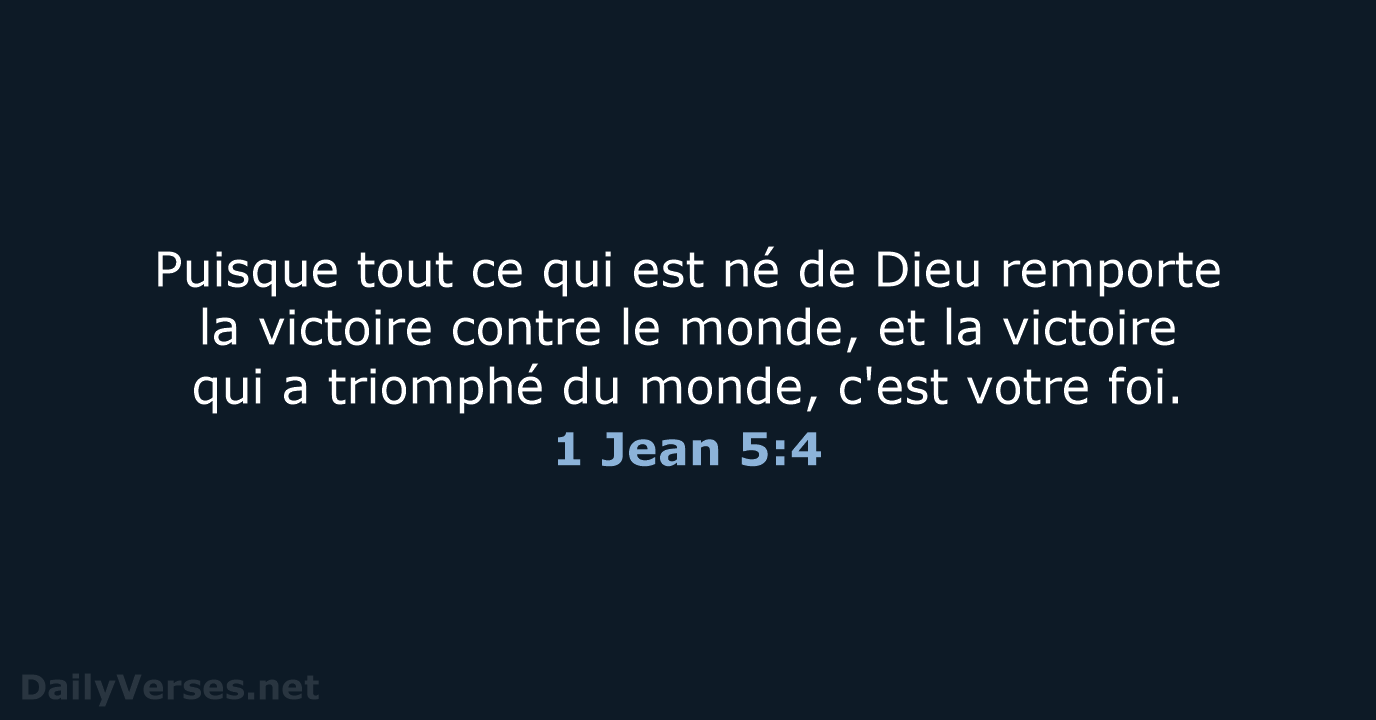 1 Jean 5:4 - SG21
