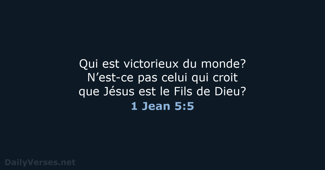 1 Jean 5:5 - SG21