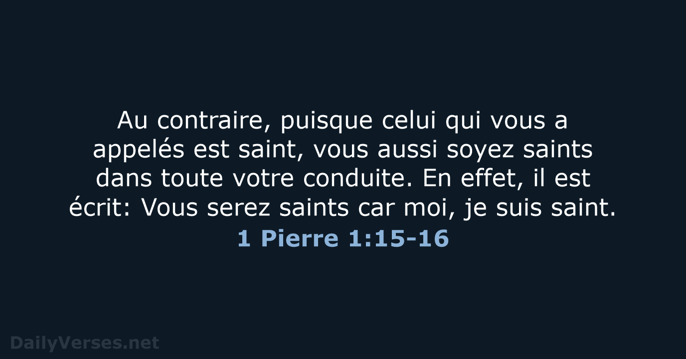 1 Pierre 1:15-16 - SG21