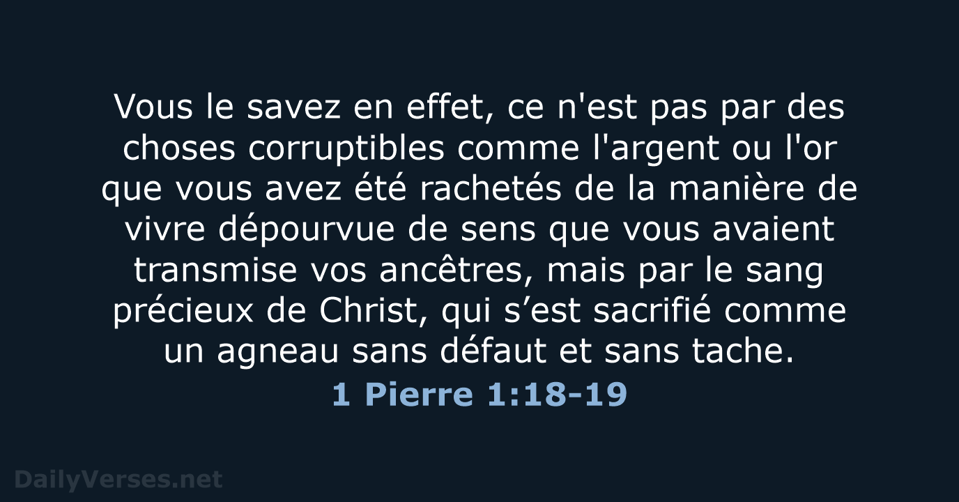 1 Pierre 1:18-19 - SG21