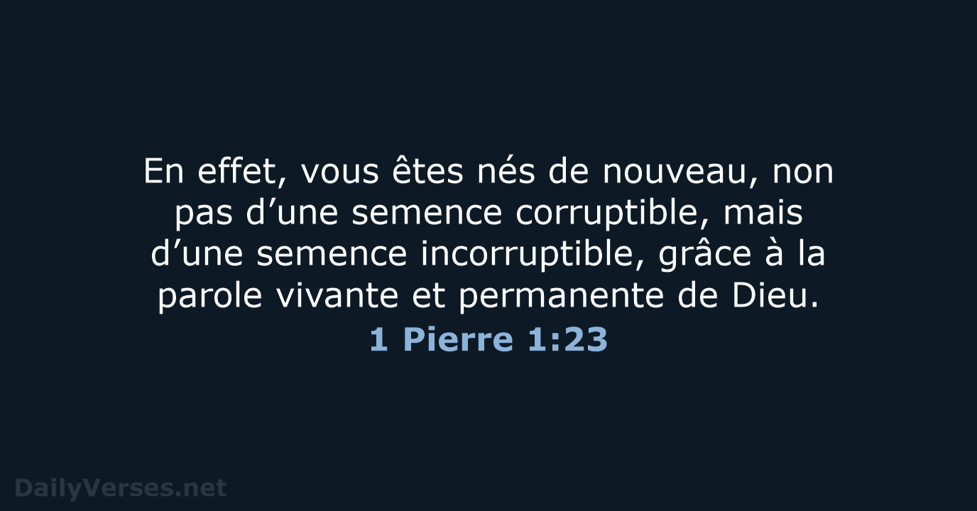 1 Pierre 1:23 - SG21