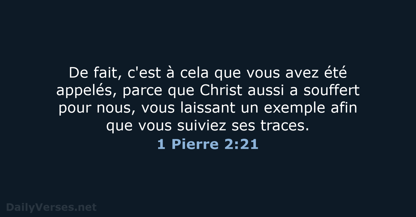 1 Pierre 2:21 - SG21