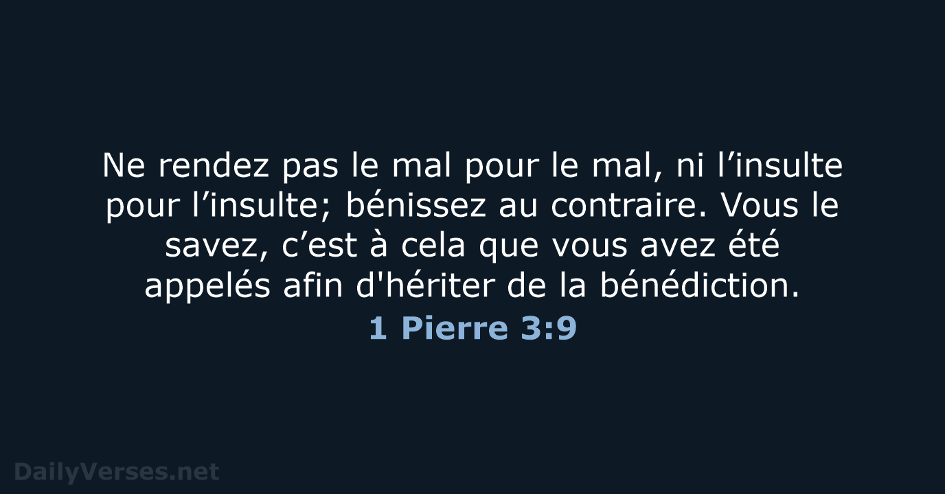 1 Pierre 3:9 - SG21