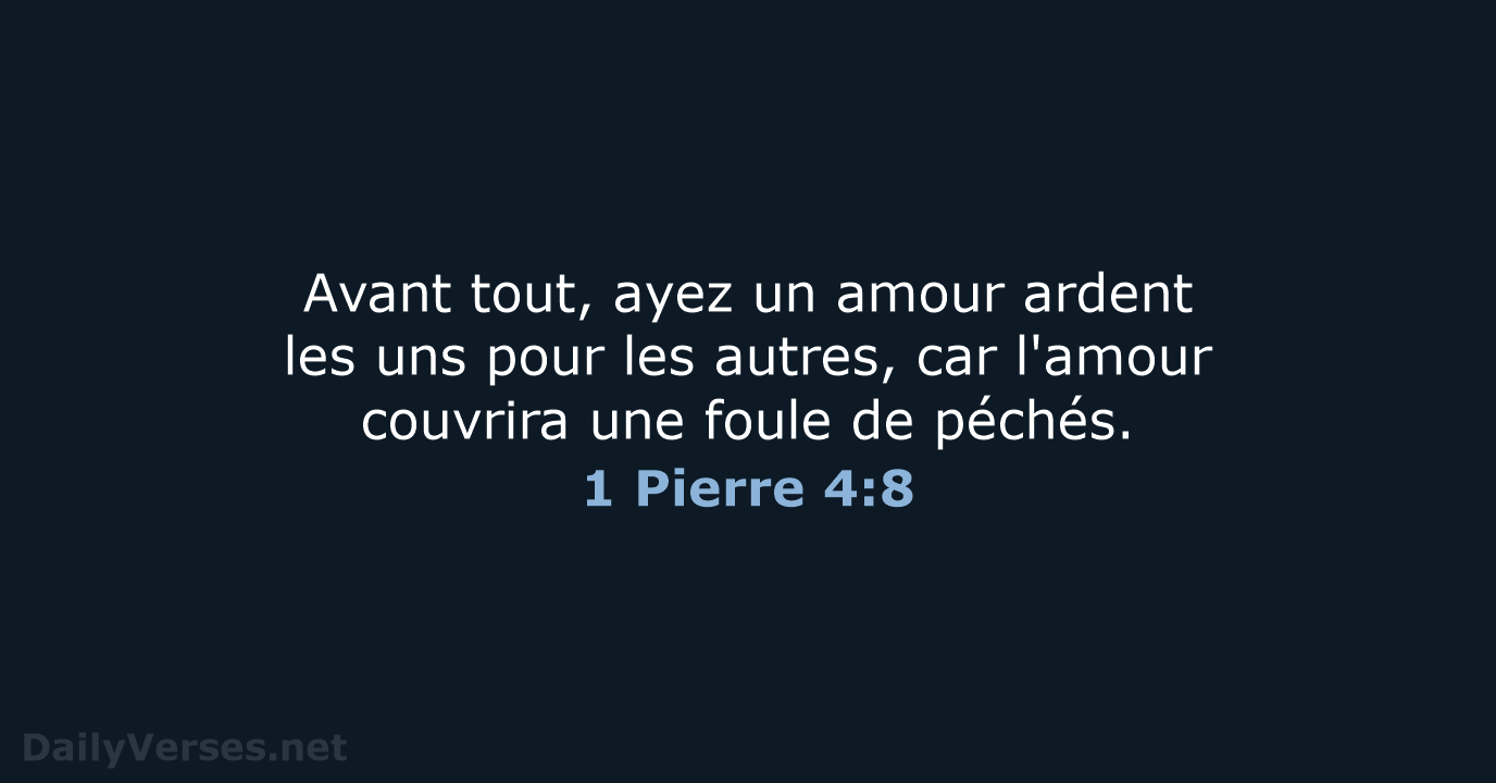 1 Pierre 4:8 - SG21