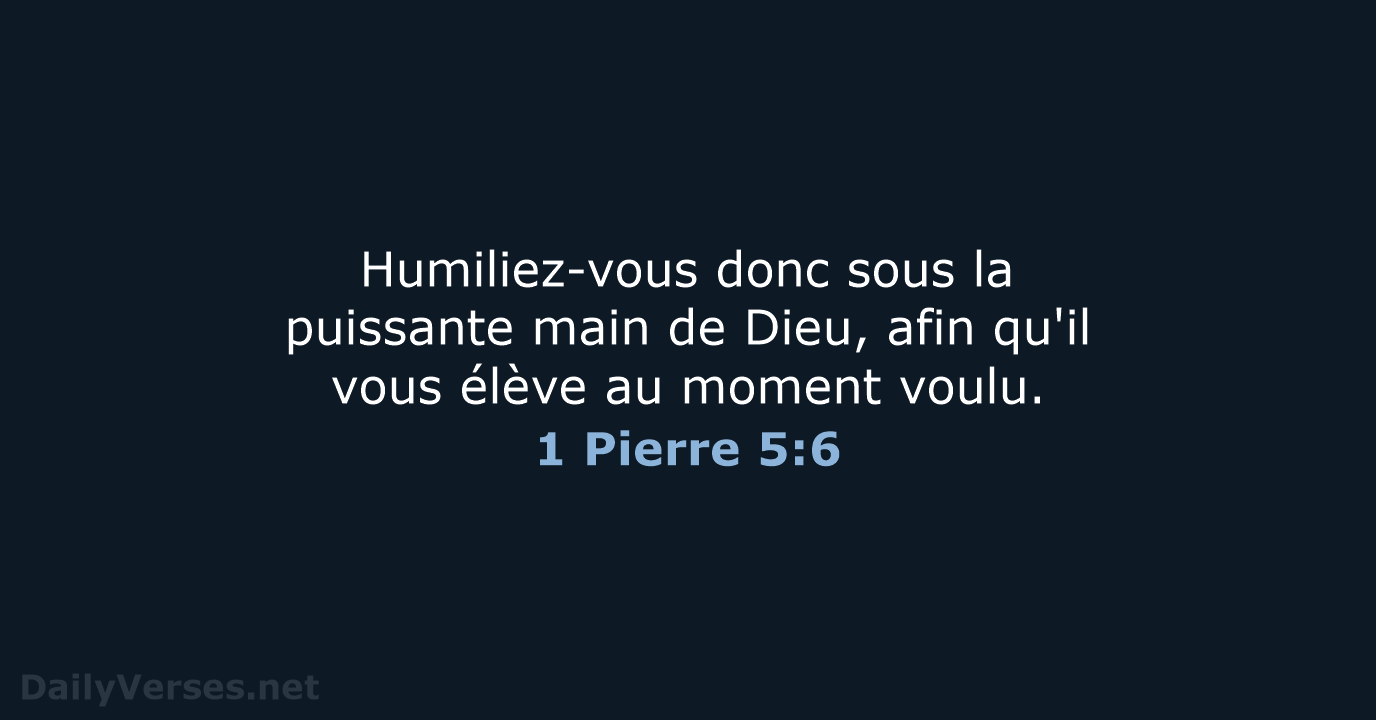 1 Pierre 5:6 - SG21