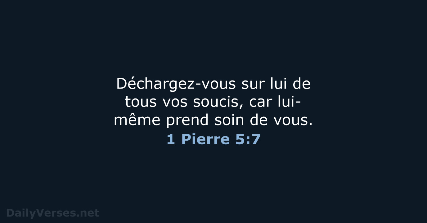 1 Pierre 5:7 - SG21