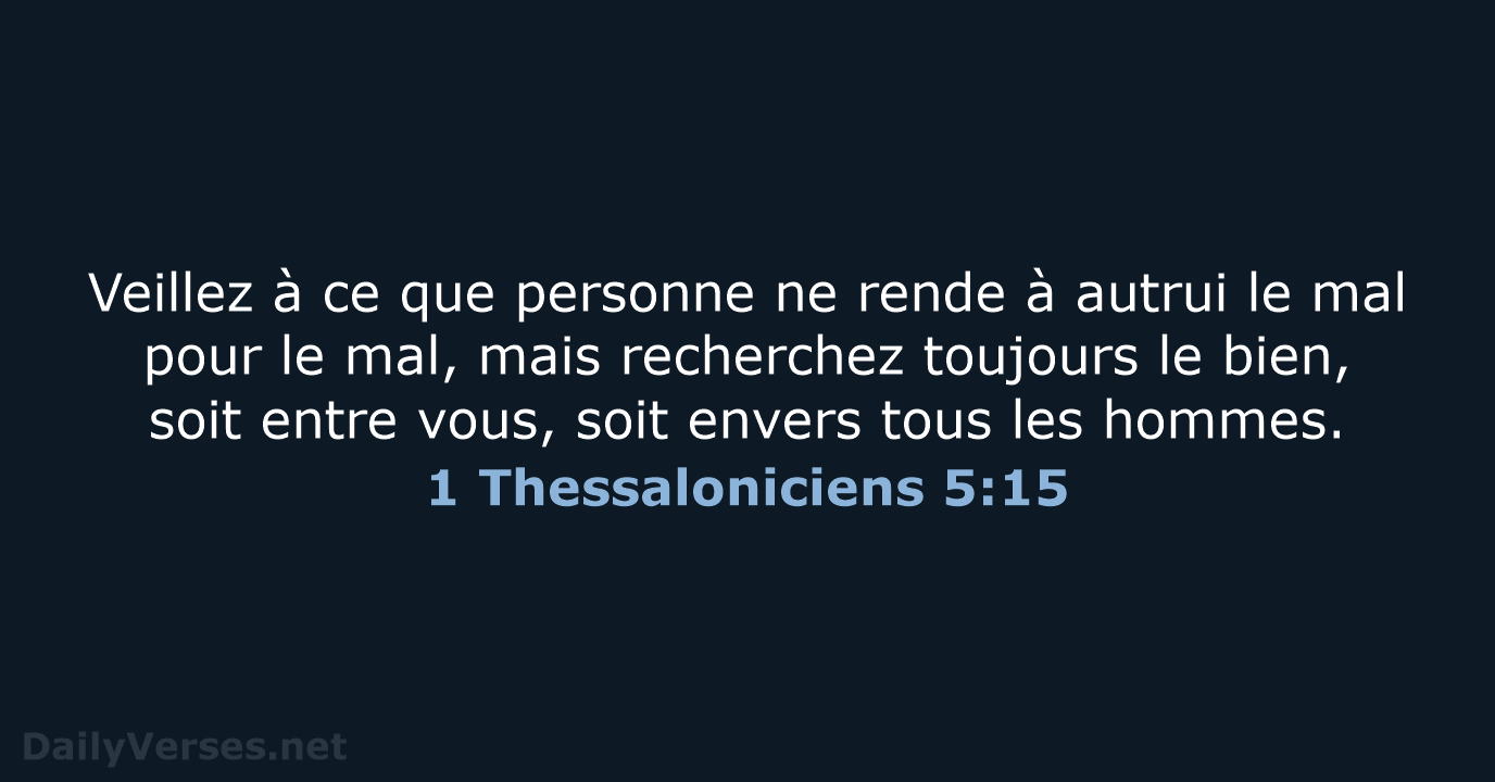 1 Thessaloniciens 5:15 - SG21