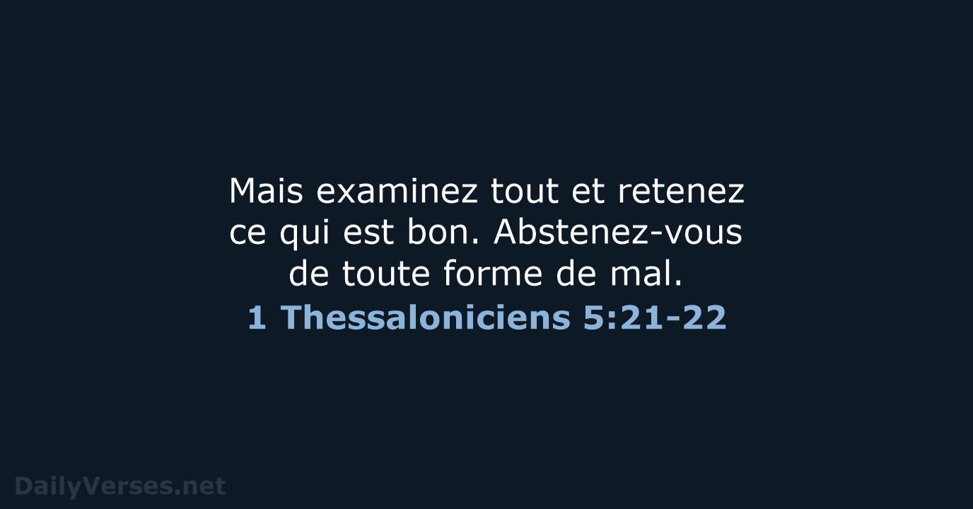 1 Thessaloniciens 5:21-22 - SG21