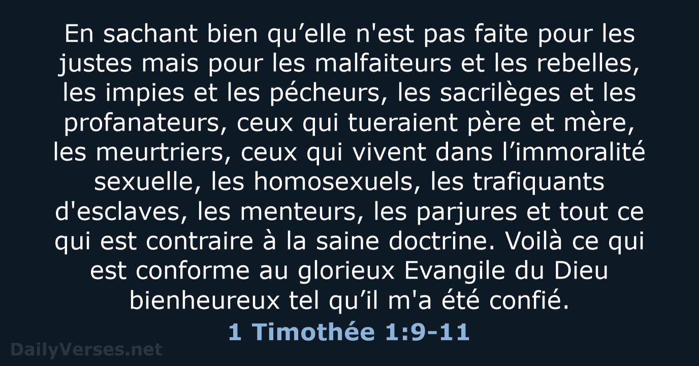 1 Timothée 1:9-11 - SG21