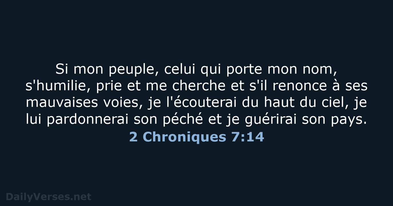2 Chroniques 7:14 - SG21