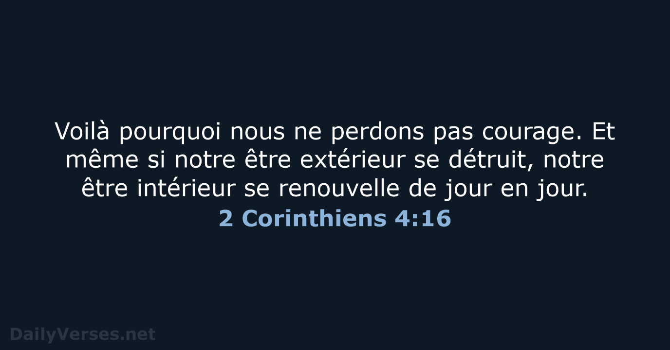 2 Corinthiens 4:16 - SG21