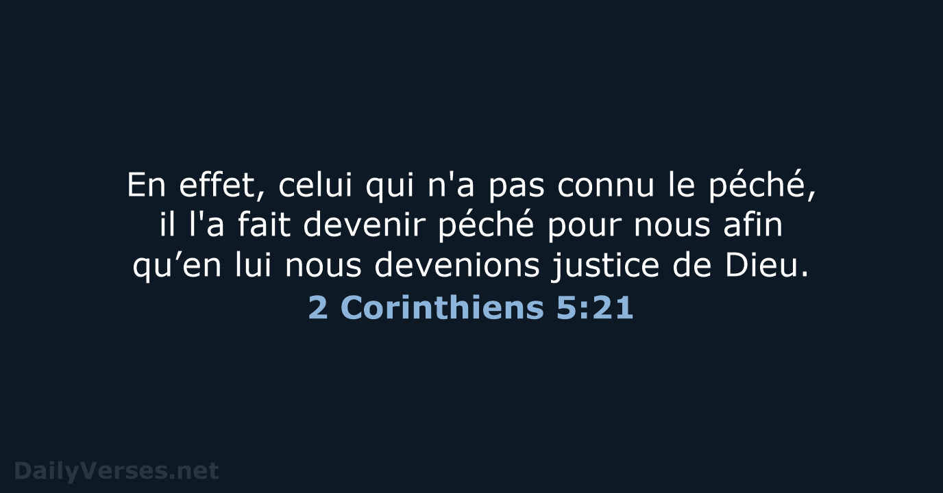 2 Corinthiens 5:21 - SG21