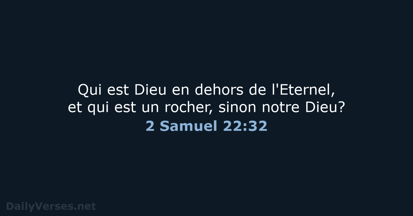 2 Samuel 22:32 - SG21