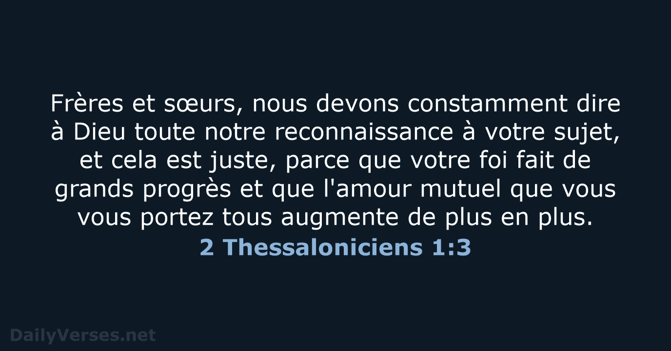 2 Thessaloniciens 1:3 - SG21