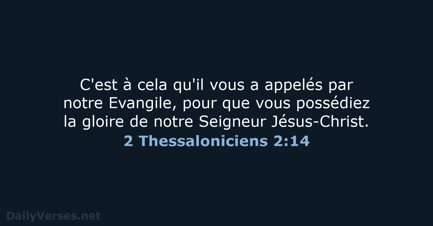 2 Thessaloniciens 2:14 - SG21